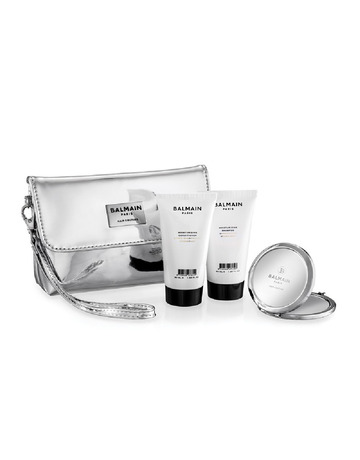 Borsa per cosmetici argento Balmain